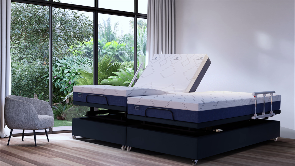 Motion Adjustable Bed with Dual Massage &amp; Wireless Remote