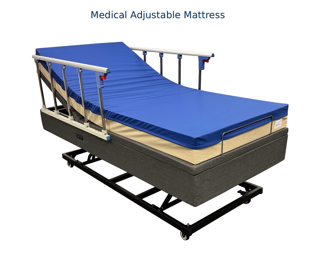 Medical NanoSleep High-Low Adjustable Bed with Safety Rails