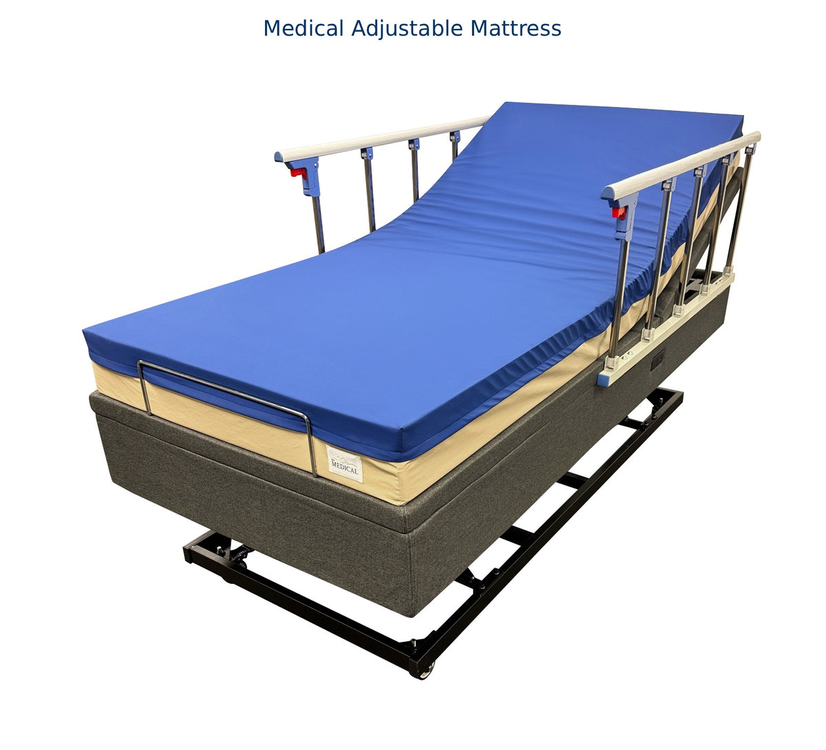 Medical NanoSleep High-Low Adjustable Bed with Safety Rails