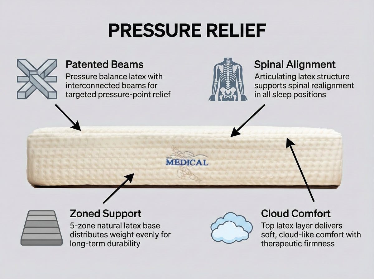 Latex Mattress Natural Elements™ by Nsc Medical